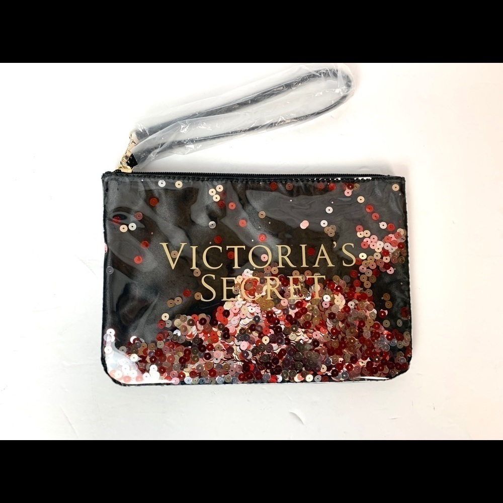 VICTORIAS SECRET SPARKLE SEQUIN MAKEUP POUCH - Picture 8 of 8